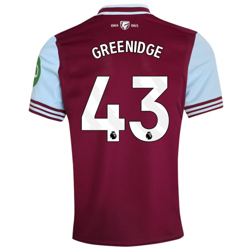 Women Football Will Greenidge #43 Dark Red Home Jersey 2024/25 T-Shirt Za