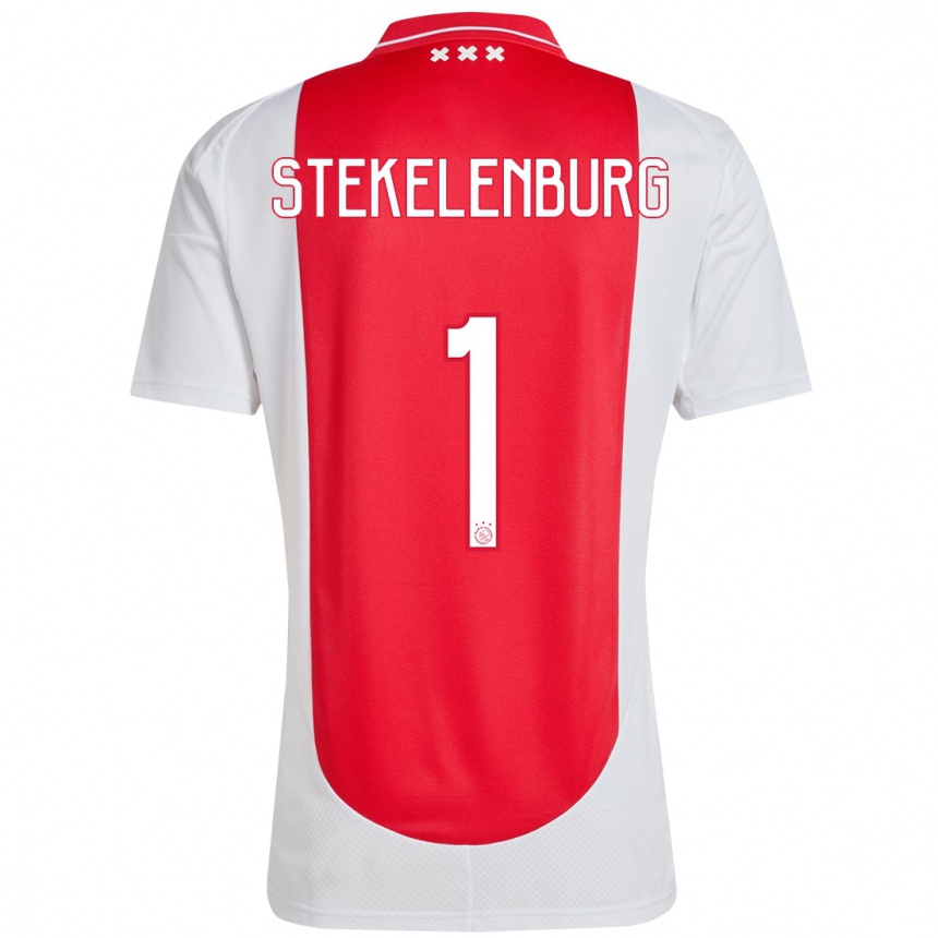 Women Football Maarten Stekelenburg #1 Red White Home Jersey 2024/25 T-Shirt Za