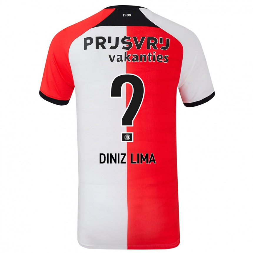 Women Football Lucas Diniz Lima #0 Red White Home Jersey 2024/25 T-Shirt Za