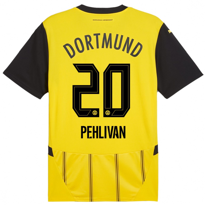 Women Football Miran Pehlivan #20 Yellow Black Home Jersey 2024/25 T-Shirt Za