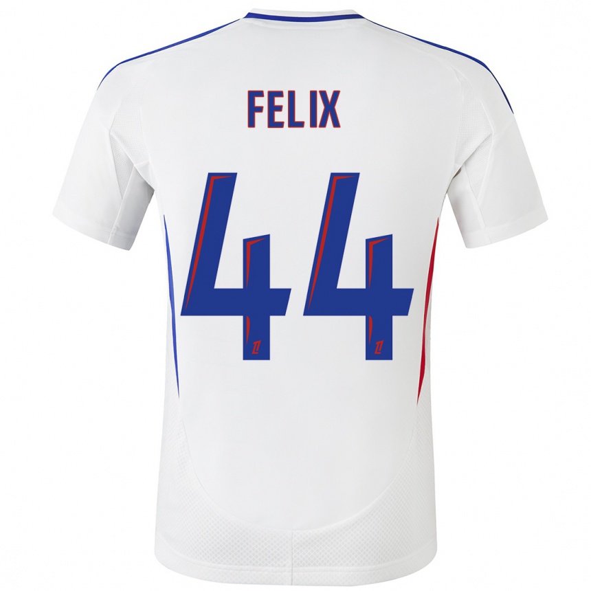 Women Football Marley Felix #44 White Blue Home Jersey 2024/25 T-Shirt Za