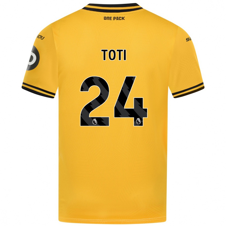 Women Football Toti #24 Yellow Home Jersey 2024/25 T-Shirt Za