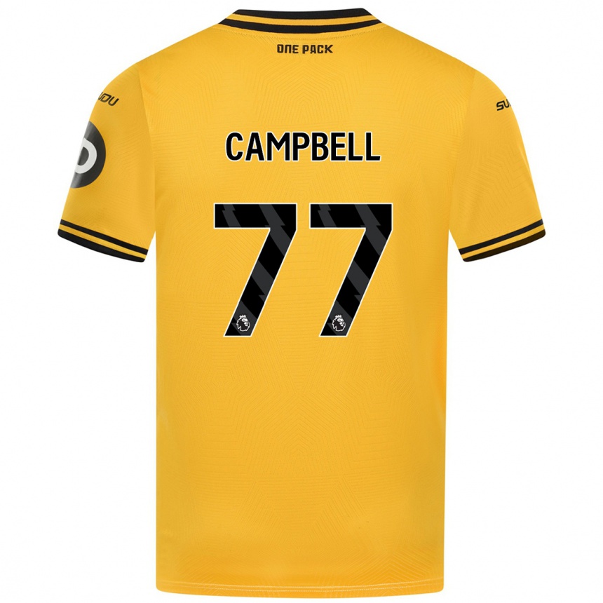 Women Football Chem Campbell #77 Yellow Home Jersey 2024/25 T-Shirt Za