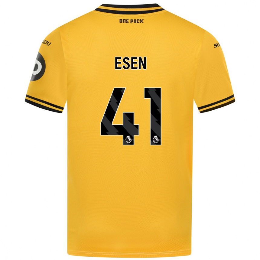 Women Football Josh Esen #41 Yellow Home Jersey 2024/25 T-Shirt Za