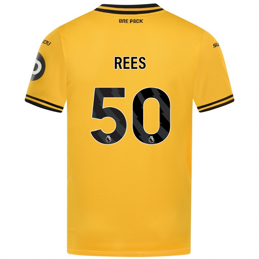 Women Football Mason Rees #50 Yellow Home Jersey 2024/25 T-Shirt Za