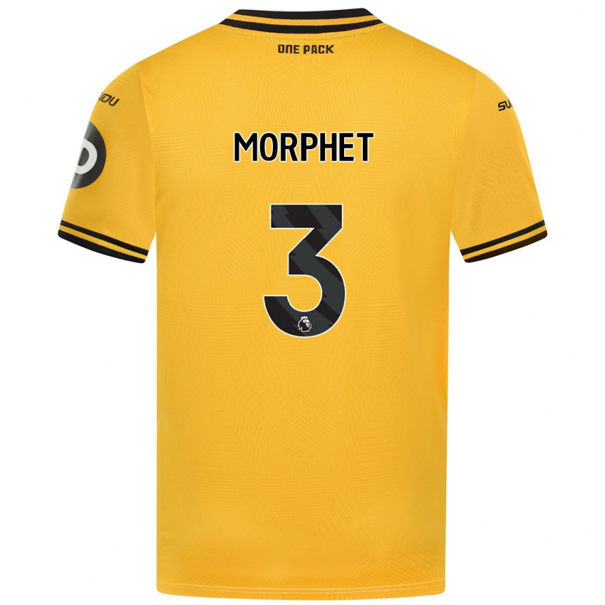 Women Football Anna Morphet #3 Yellow Home Jersey 2024/25 T-Shirt Za