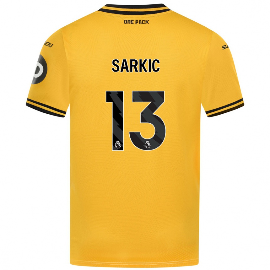 Women Football Matija Sarkic #13 Yellow Home Jersey 2024/25 T-Shirt Za