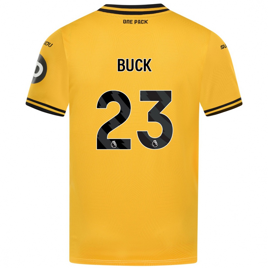 Women Football Alex Buck #23 Yellow Home Jersey 2024/25 T-Shirt Za