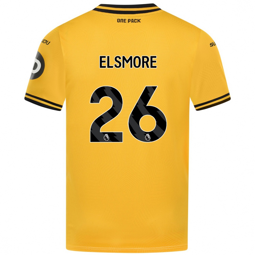 Women Football Ria Elsmore #26 Yellow Home Jersey 2024/25 T-Shirt Za