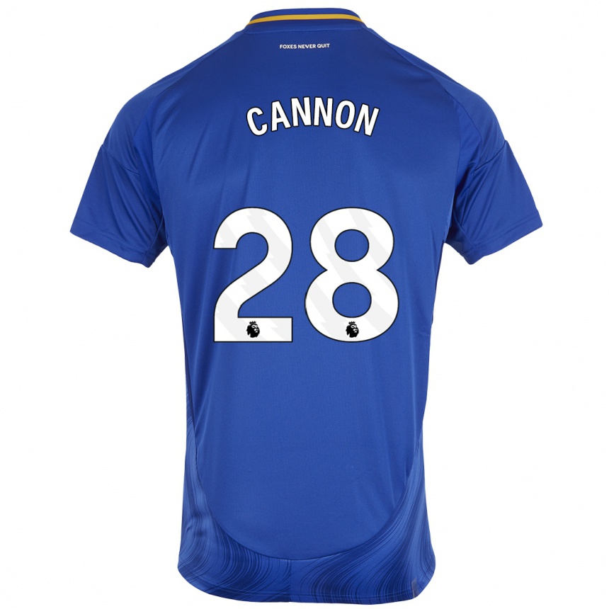 Women Football Thomas Cannon #28 Blue White Home Jersey 2024/25 T-Shirt Za