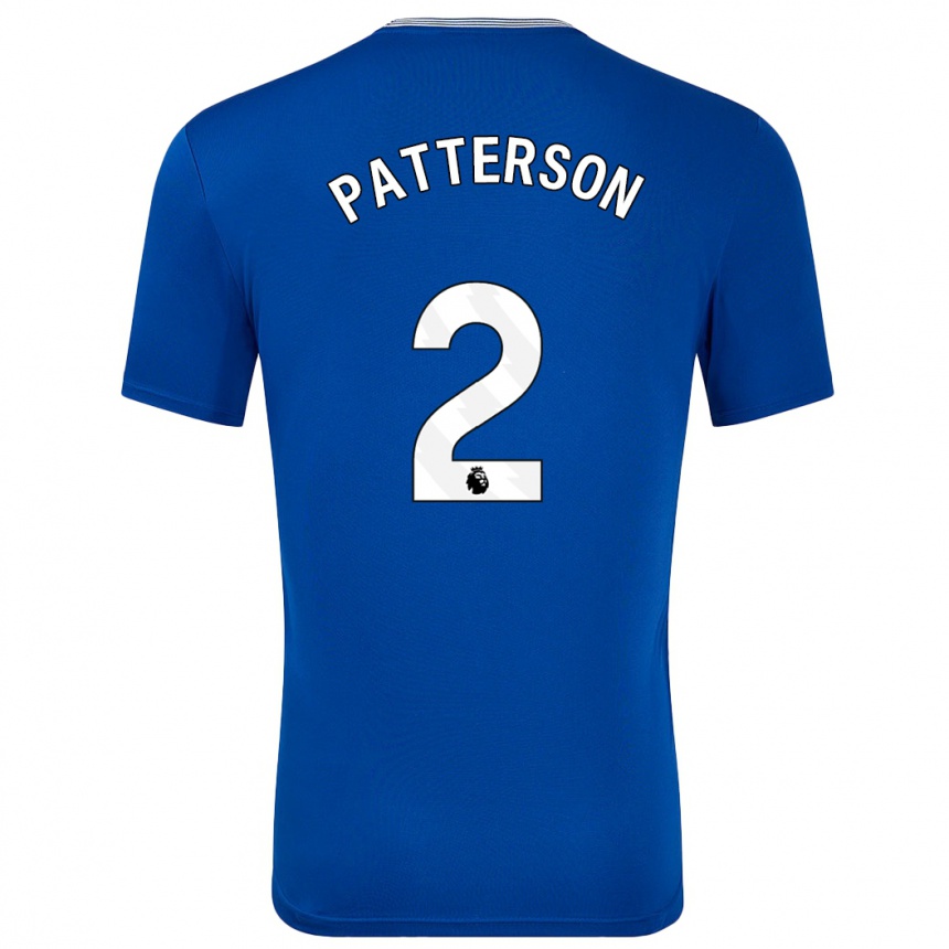 Women Football Nathan Patterson #2 Blue With Home Jersey 2024/25 T-Shirt Za