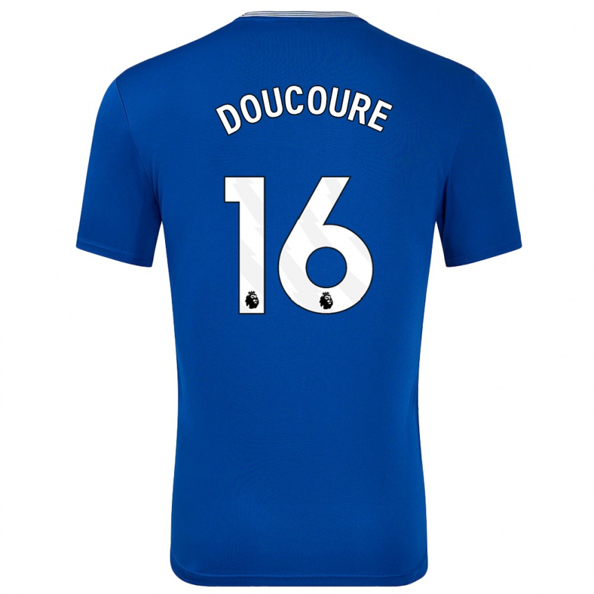 Women Football Abdoulaye Doucoure #16 Blue With Home Jersey 2024/25 T-Shirt Za