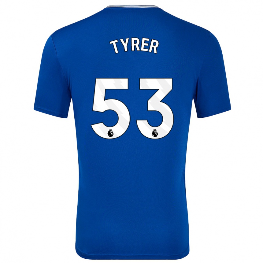 Women Football Harry Tyrer #53 Blue With Home Jersey 2024/25 T-Shirt Za