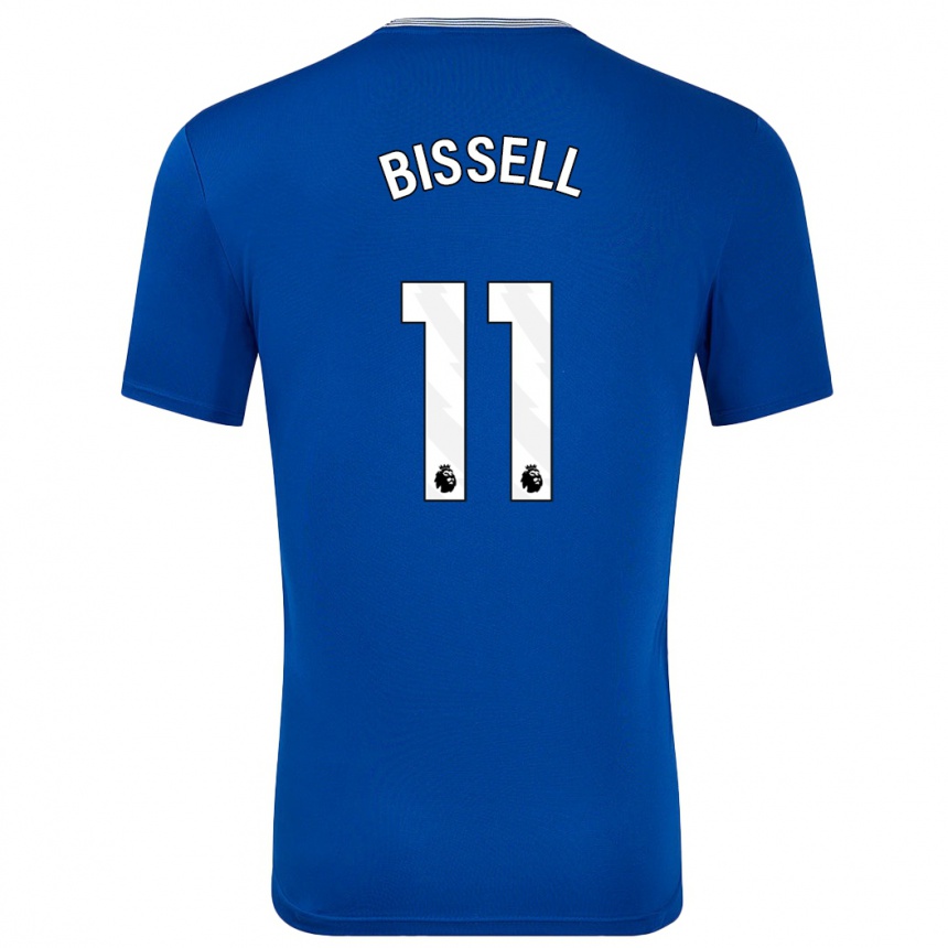 Women Football Emma Bissell #11 Blue With Home Jersey 2024/25 T-Shirt Za