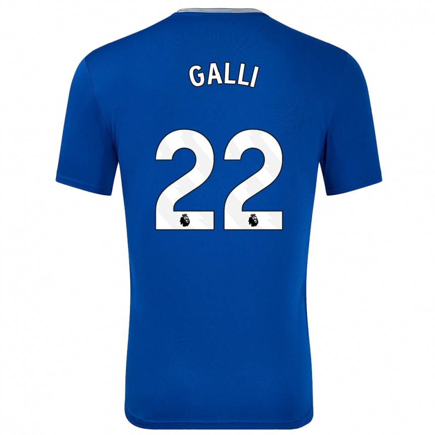 Women Football Aurora Galli #22 Blue With Home Jersey 2024/25 T-Shirt Za