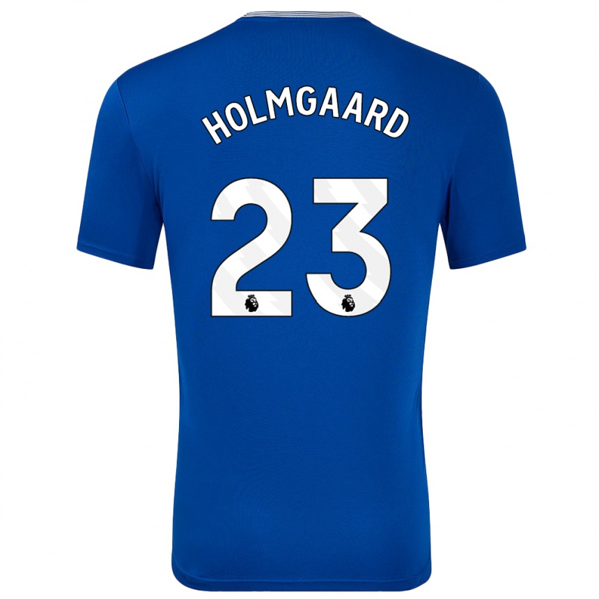 Women Football Sara Holmgaard #23 Blue With Home Jersey 2024/25 T-Shirt Za