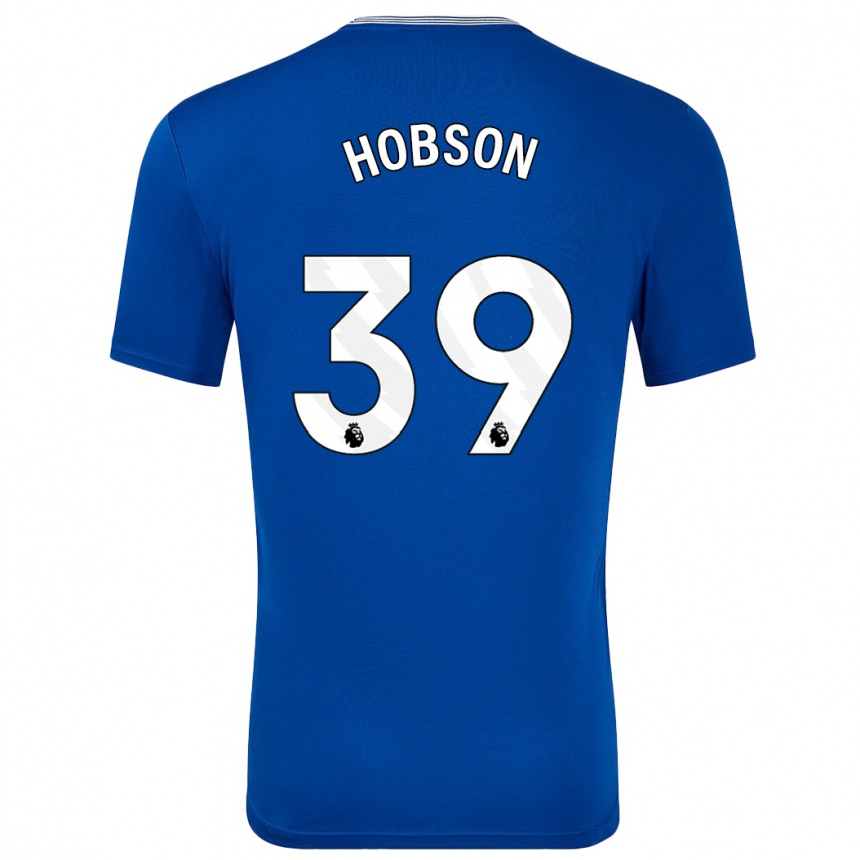 Women Football Issy Hobson #39 Blue With Home Jersey 2024/25 T-Shirt Za