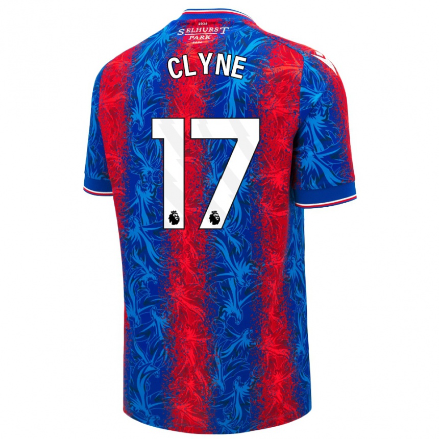 Women Football Nathaniel Clyne #17 Red Blue Stripes Home Jersey 2024/25 T-Shirt Za