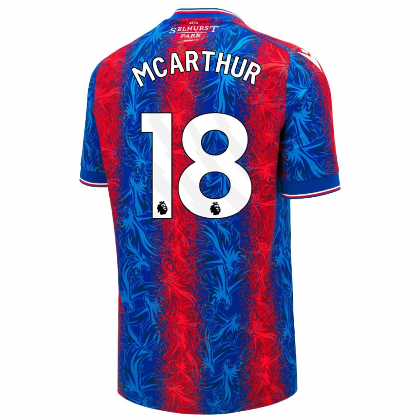 Women Football James Mcarthur #18 Red Blue Stripes Home Jersey 2024/25 T-Shirt Za