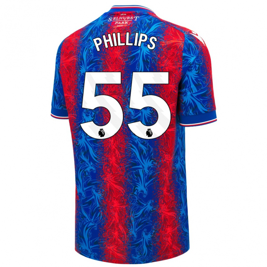 Women Football Killian Phillips #55 Red Blue Stripes Home Jersey 2024/25 T-Shirt Za