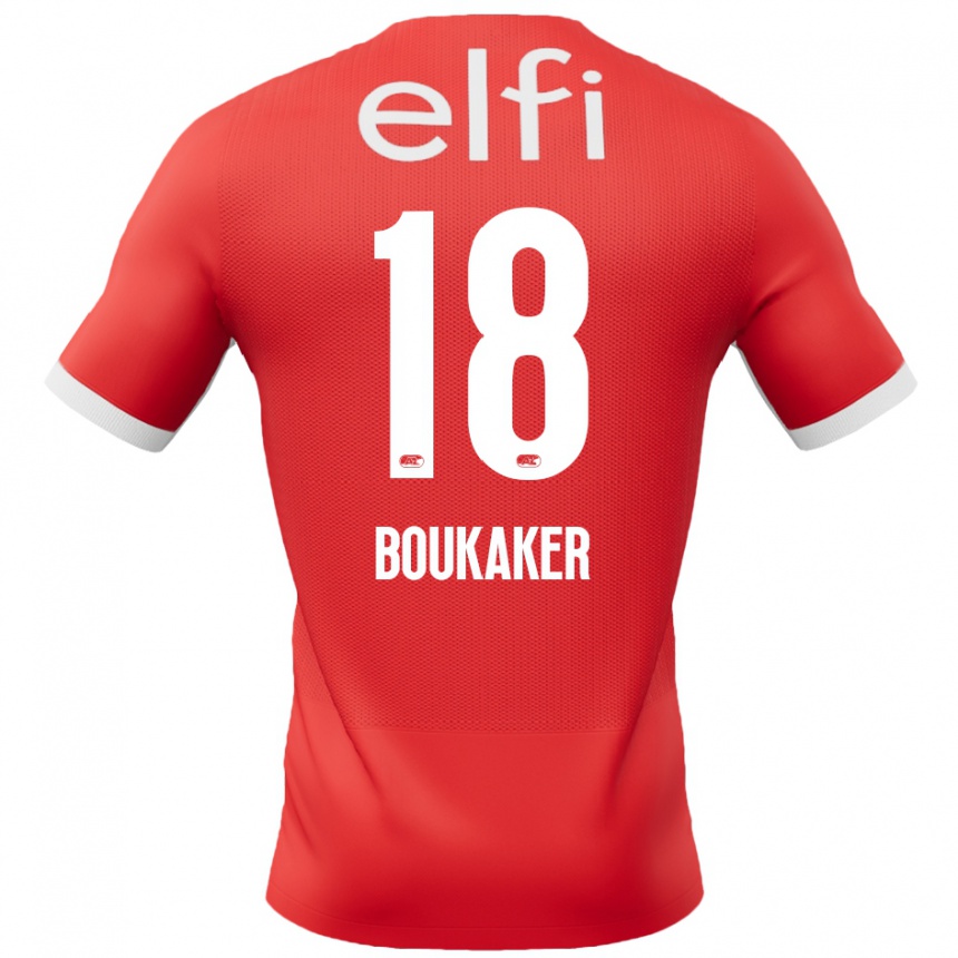 Women Football Romaissa Boukaker #18 Red White Home Jersey 2024/25 T-Shirt Za