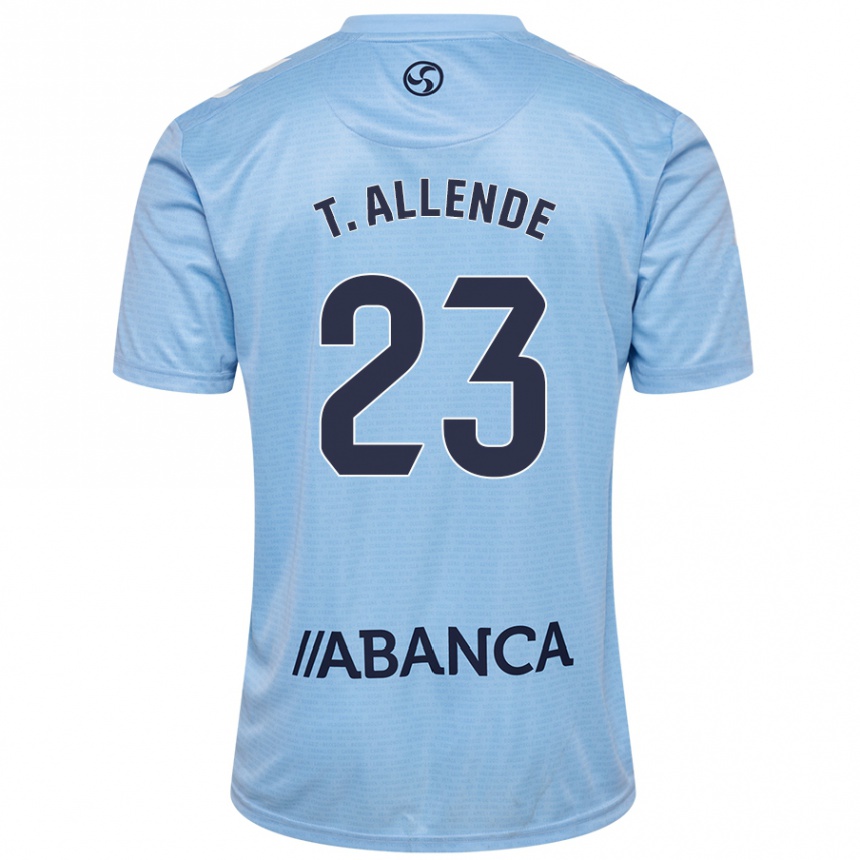 Women Football Tadeo Allende #23 Sky Blue Home Jersey 2024/25 T-Shirt Za