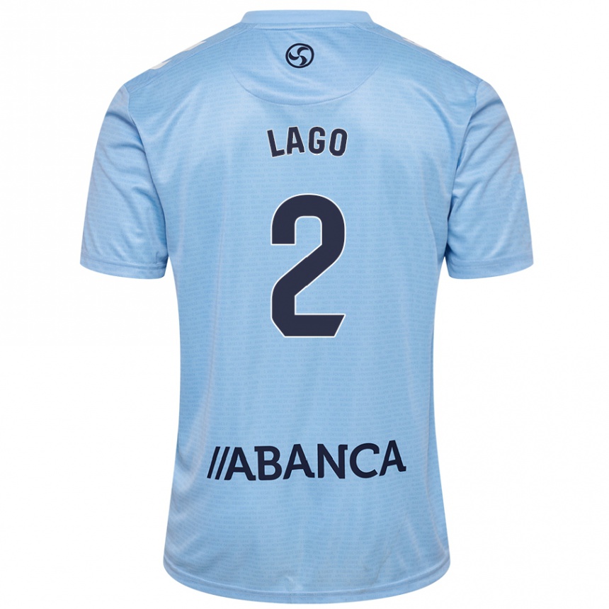 Women Football Yoel Lago #2 Sky Blue Home Jersey 2024/25 T-Shirt Za