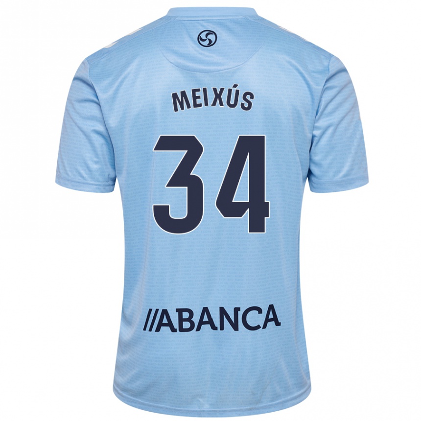 Women Football Pablo Meixús #34 Sky Blue Home Jersey 2024/25 T-Shirt Za