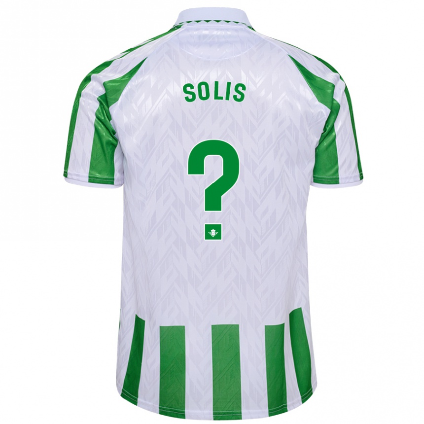 Women Football Marcos Solís #0 Green White Stripes Home Jersey 2024/25 T-Shirt Za