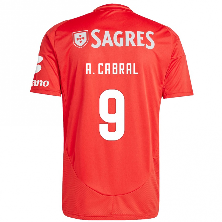 Women Football Arthur Cabral #9 Red White Home Jersey 2024/25 T-Shirt Za