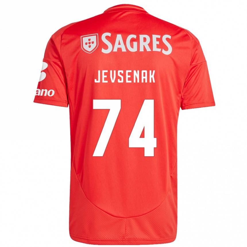 Women Football Zan Jevsenak #74 Red White Home Jersey 2024/25 T-Shirt Za