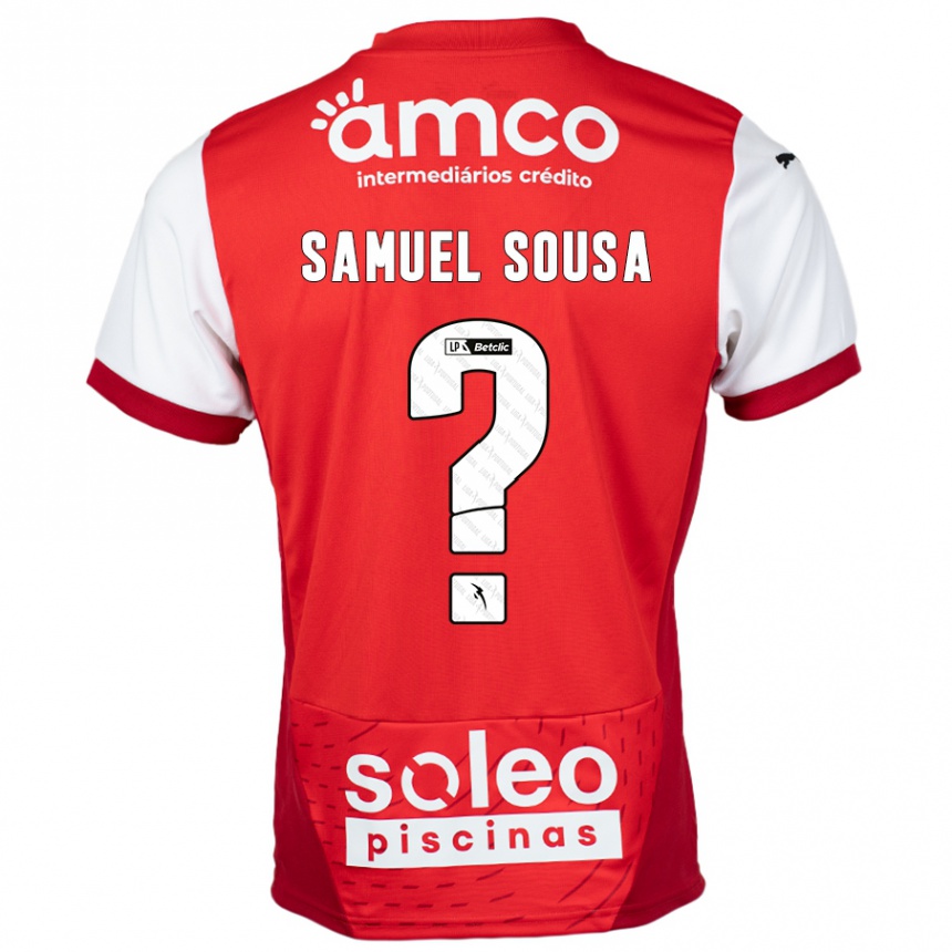 Women Football Samuel Sousa #0 Red White Home Jersey 2024/25 T-Shirt Za