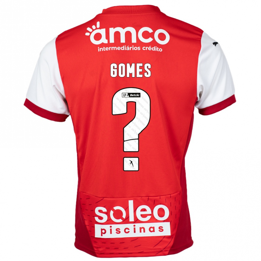 Women Football Tomás Gomes #0 Red White Home Jersey 2024/25 T-Shirt Za