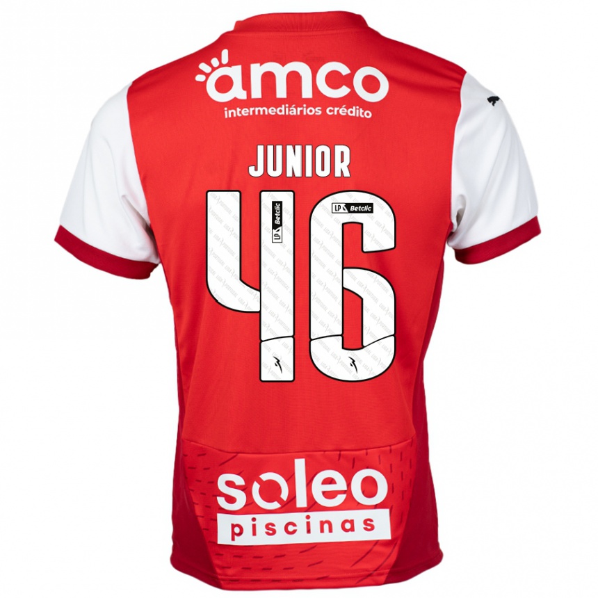 Women Football Mário Junior #46 Red White Home Jersey 2024/25 T-Shirt Za