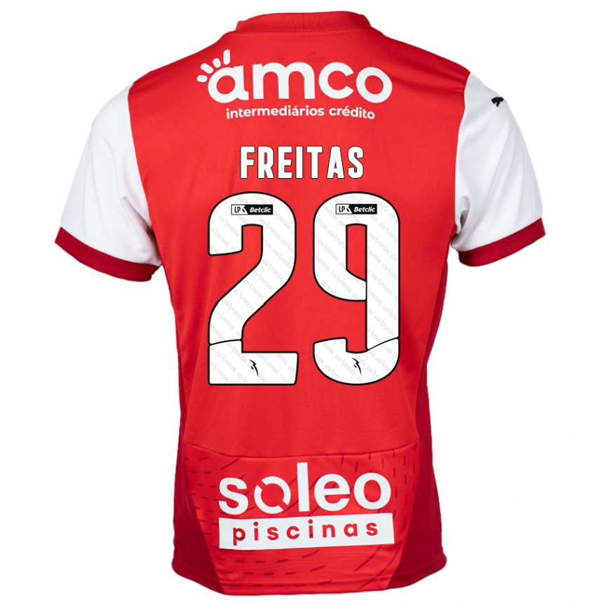 Women Football Mylena Freitas #29 Red White Home Jersey 2024/25 T-Shirt Za