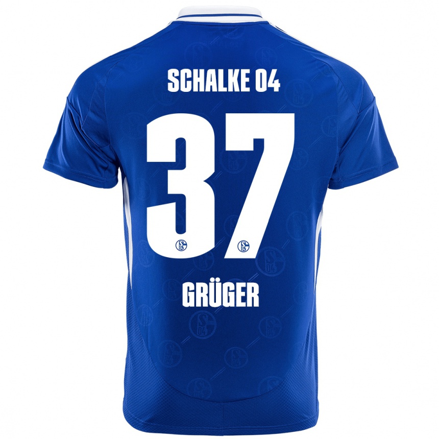 Women Football Max Grüger #37 Royal Blue Home Jersey 2024/25 T-Shirt Za