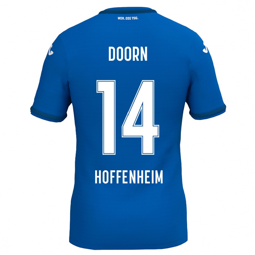 Women Football Lisa Doorn #14 Royal Blue Home Jersey 2024/25 T-Shirt Za