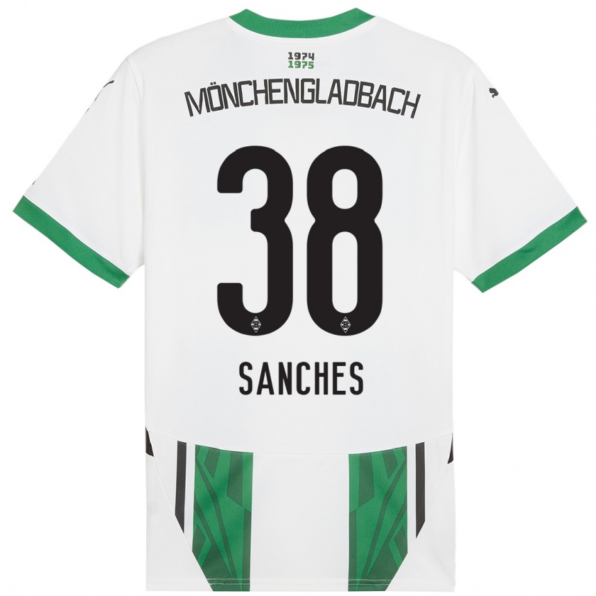 Women Football Yvandro Borges Sanches #38 White Green Home Jersey 2024/25 T-Shirt Za