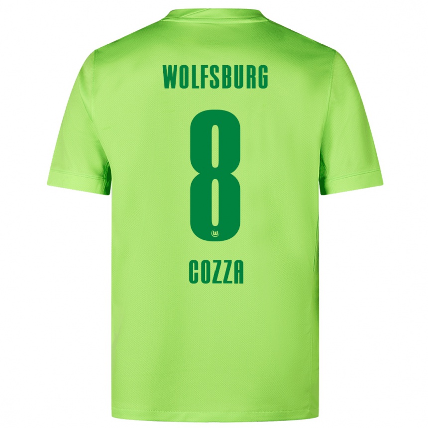 Women Football Nicolas Cozza #8 Fluorescent Green Home Jersey 2024/25 T-Shirt Za