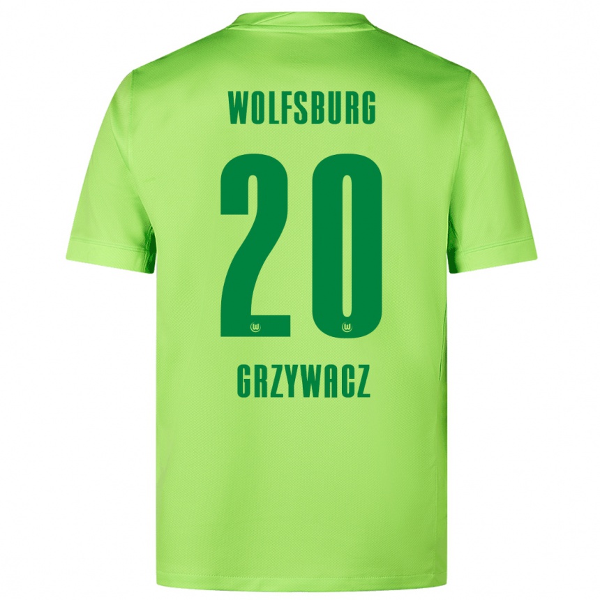 Women Football Eryk Grzywacz #20 Fluorescent Green Home Jersey 2024/25 T-Shirt Za