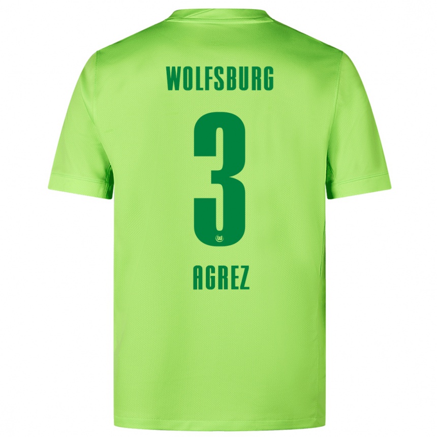 Women Football Sara Agrež #3 Fluorescent Green Home Jersey 2024/25 T-Shirt Za