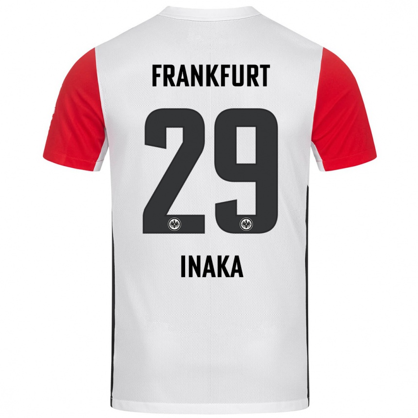 Women Football Arthur Inaka #29 White Red Home Jersey 2024/25 T-Shirt Za