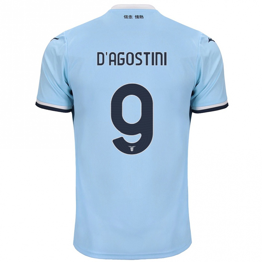 Women Football Lorenzo D'agostini #9 Blue Home Jersey 2024/25 T-Shirt Za