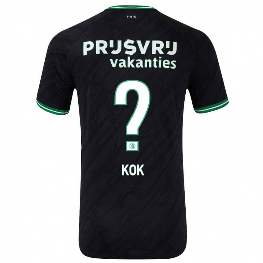 Women Football Stefan Kok #0 Black Green Away Jersey 2024/25 T-Shirt Za