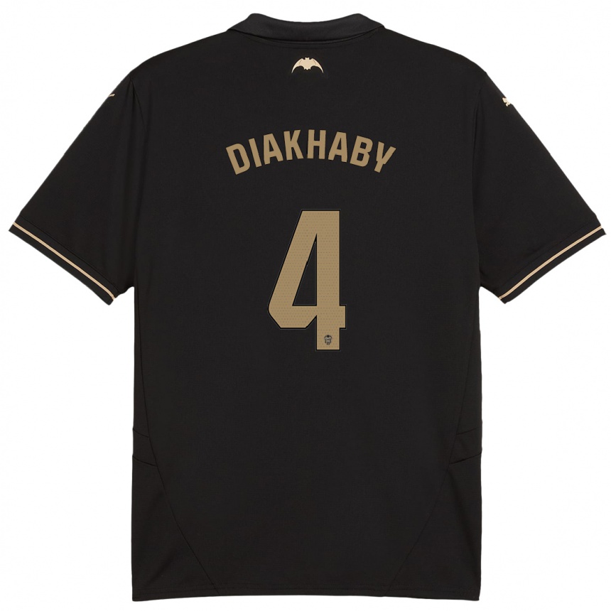 Women Football Mouctar Diakhaby #4 Black Away Jersey 2024/25 T-Shirt Za