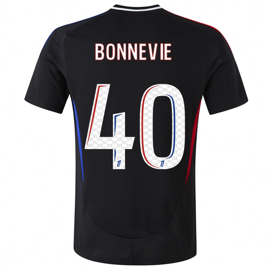 Women Football Kayne Bonnevie #40 Black Away Jersey 2024/25 T-Shirt Za