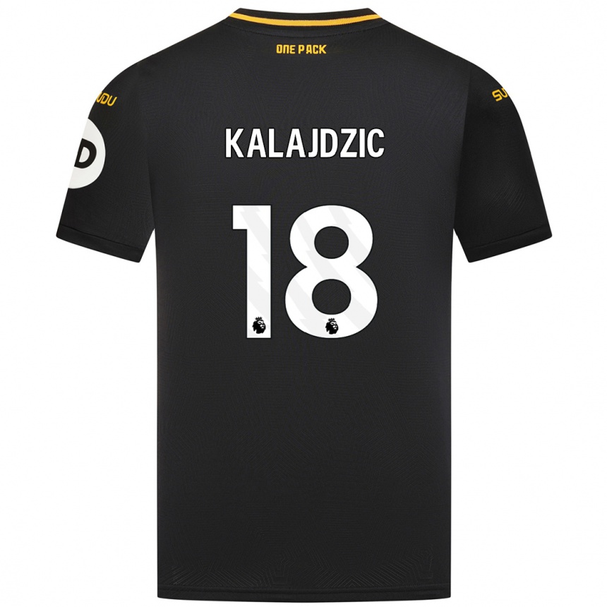 Women Football Sasa Kalajdzic #18 Black Away Jersey 2024/25 T-Shirt Za