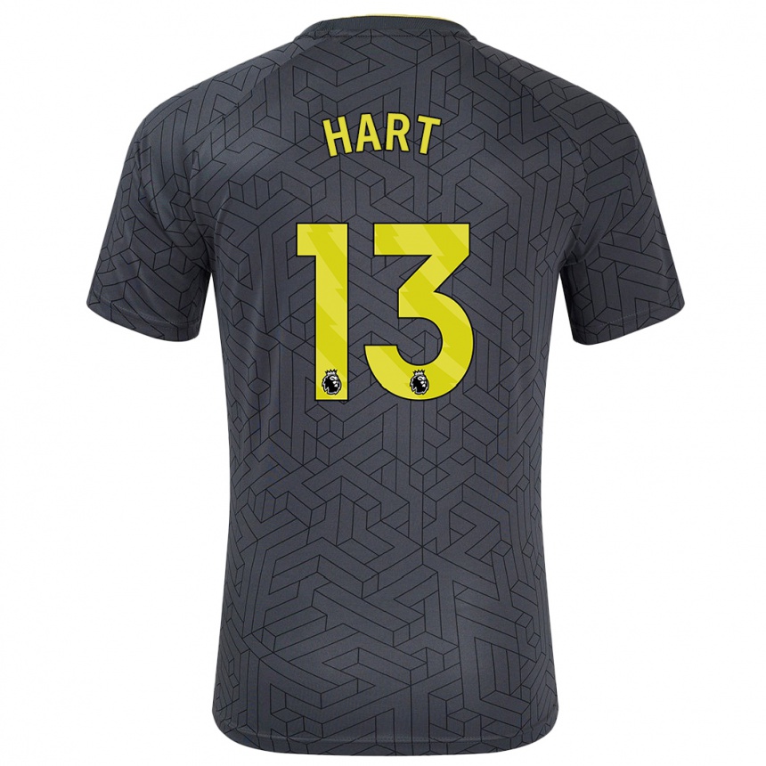 Women Football Libby Hart #13 Black Yellow Away Jersey 2024/25 T-Shirt Za