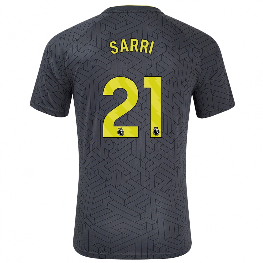 Women Football Veatriki Sarri #21 Black Yellow Away Jersey 2024/25 T-Shirt Za