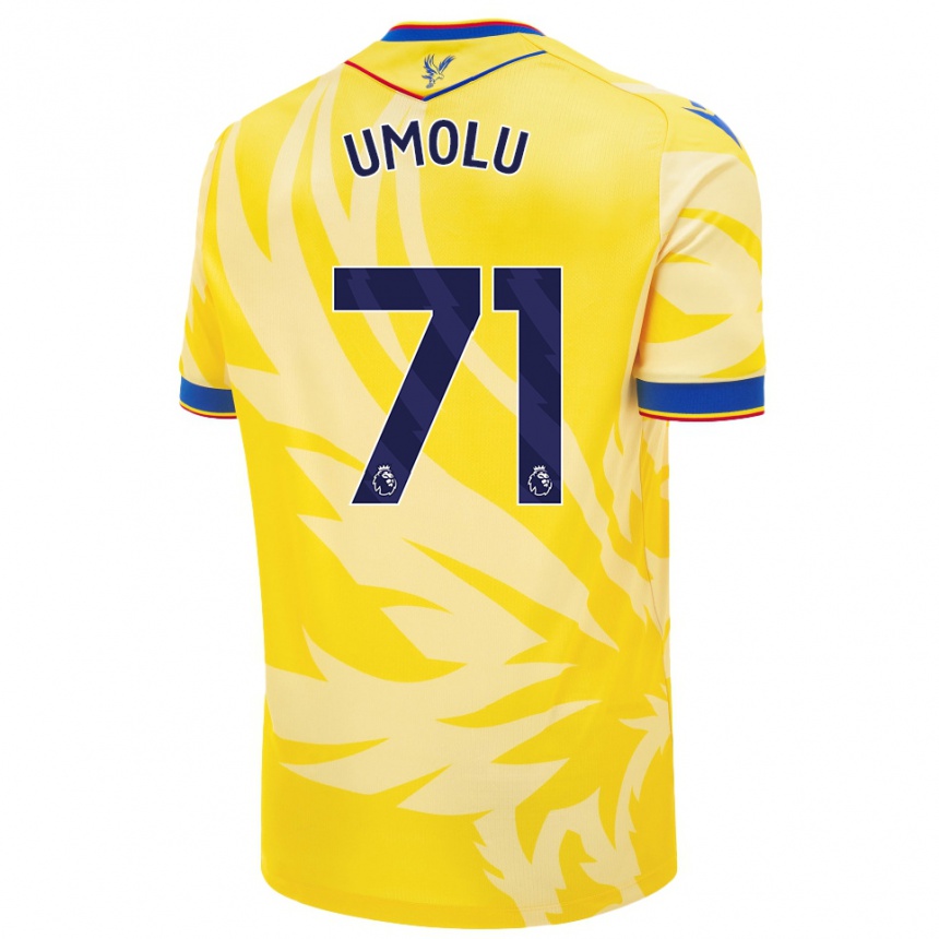 Women Football Jemiah Umolu #71 Yellow Away Jersey 2024/25 T-Shirt Za